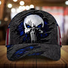 Maxcorners Custom Name Lava Skull White Cap