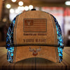 Max Corners The Best American Deer Hunting Leather Pattern 3D Multicolor Personalized Cap