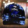 Maxcorners Custom Name Lava Skull Among Flowers Cap