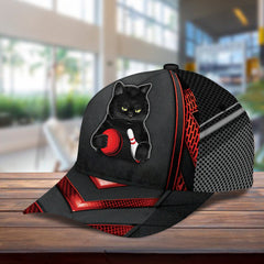 Maxcorners Cat Classic Personalized Name 3D Cap