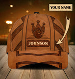 Maxcorners Bowling Brown Personalized Name 3D Cap