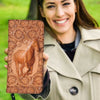 Maxcorners Horse Love Brown Pattern Clutch