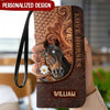 Maxcorners Horse Daisy Vertical Personalized Clutch