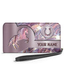 Maxcorners Horse Love Purple Personalized Clutch