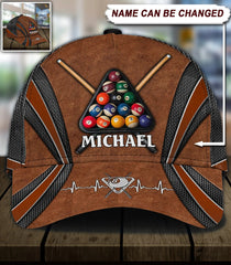 Maxcorners Billiard Classic Personalized Name 3D Over Printed Cap