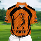 Max Corners Orange Pride The Unique Cool Golf 3D Polo Shirts Multicolor Custom Name Polo