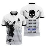 Maxcorners Golf I Hate Golf Nice Shot Customized Name All Over Printed Shirt