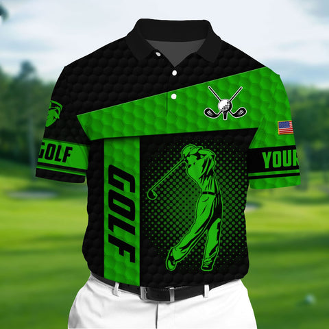 Max Corners Green Pride Premium Unique Golf Polo 3D For Lovers Multicolor Custom Name Polo