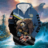 US Veteran Zip Hoodie With Premium 'All Gave Some, Some Gave All' Design