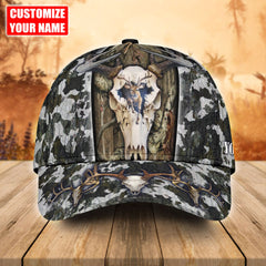 Maxcorners Personalized Deer Skull Hunting Camo Classic Cap HM25