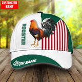 Maxcorners Personalized Rooster 3D Printed Classic Cap