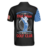 Max Corners Never Underate An Old Man Golfer Polo 3D Custom Polo Shirt