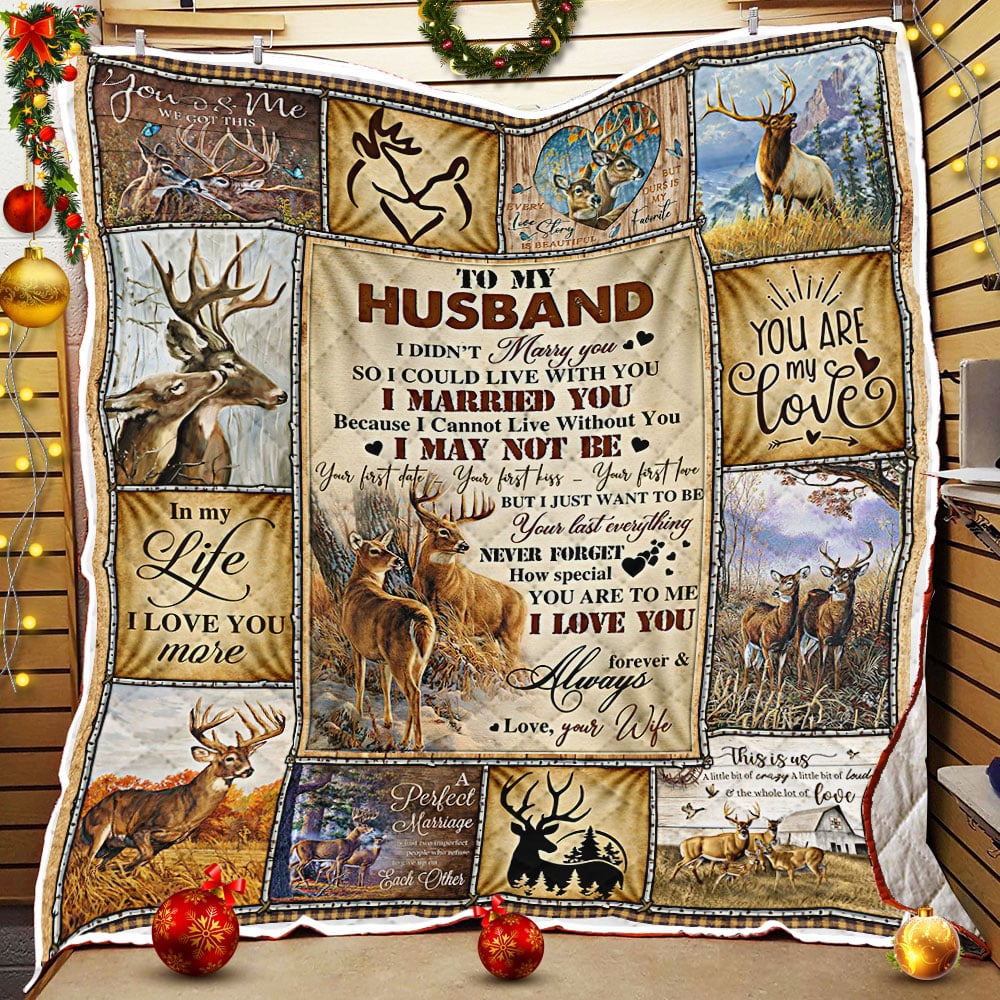 Maxcorners To My Husband, I Love You Forever And Always, Deer Hunting- Blanket