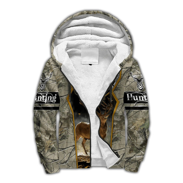 Maxcorners Deer Hunting 3D Over Printed Hoodie