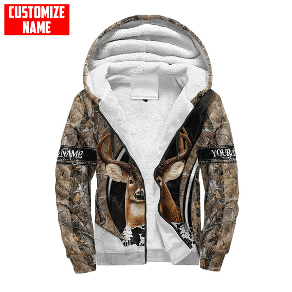 Maxcorners Deer Hunting Personalized Name 3D Over Printed Hoodie