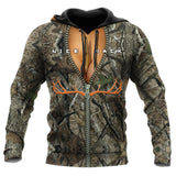 Maxcorners Deer Hunting 3D Over Printed Hoodie