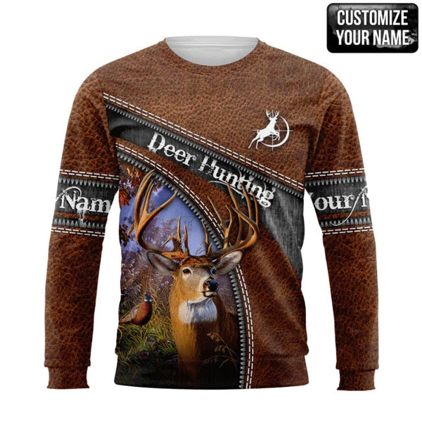 Maxcorners Deer Hunting Personalized Name 3D Over Printed Hoodie