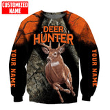 Maxcorners Deer Hunting Personalized Name 3D Over Printed Hoodie