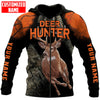 Maxcorners Deer Hunting Personalized Name 3D Over Printed Hoodie