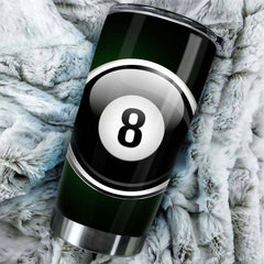Maxcorners Billiards Number 8 Black Tumbler