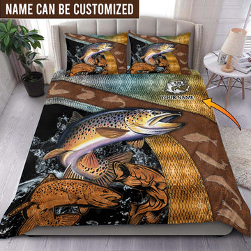 Maxcorners Scale Personalized Fishing Bedding Set