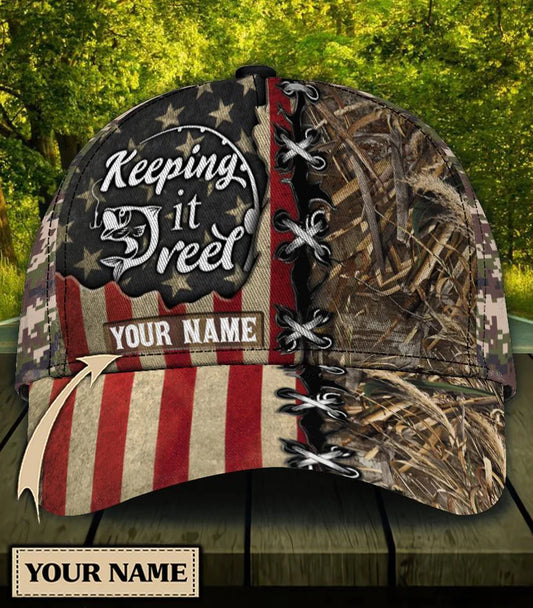 Maxcorners Personalized Fishing Keeping It Reel Cap