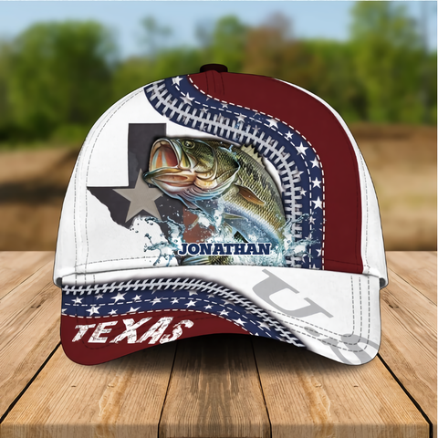 Maxcorners  Personalized Texas Fishing US Cap