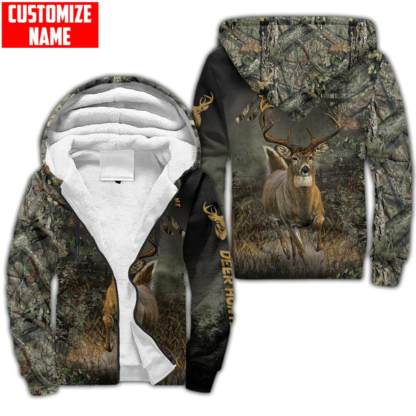 Maxcorners Hunter Camo Personalized Name 3D Over Printed Hoodie