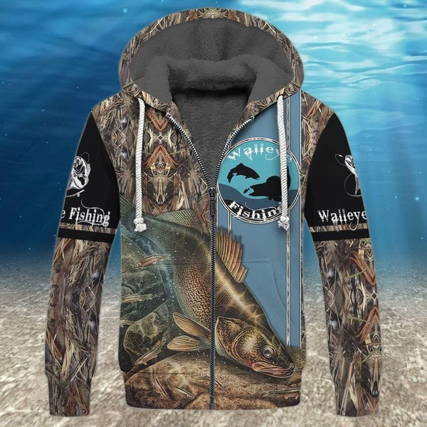 Maxcorners Walleye Fishing 3D Shirt
