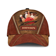 Maxcorners Bowling Classic Personalized Name 3D Cap
