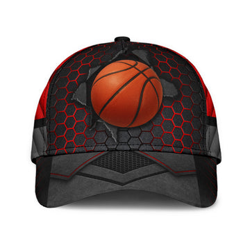Maxcorners Basketball Red All Over Printed Cap