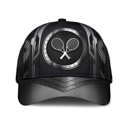 Maxcorners Tennis Sliver Black All Over Printed Cap