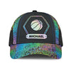 Maxcorners Basketball Hexagon Personalized Name All Over Printed Cap