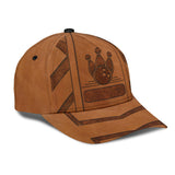 Maxcorners Bowling Brown Personalized Name 3D Cap