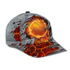 Maxcorners Basketball Fire Grey All Over Printed Cap