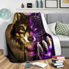 Maxcorners Dreamcatcher Purple Wolf Native American Blanket