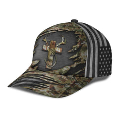 Maxcorners Jesus Hunting Fishing Camo Classic Cap