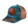 Maxcorners Basketball Blue USA Flag All Over Printed Cap