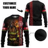 Maxcorners Personalized 3D Brave Firefighter Hoodie Apparel PT07