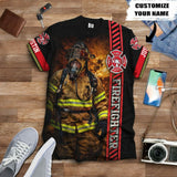 Maxcorners Personalized 3D Brave Firefighter Hoodie Apparel PT07