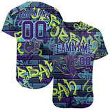 Custom 3D Pattern Design Abstract 1 Graffiti Authentic Baseball Jersey