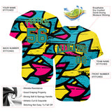 Custom 3D Pattern Design Abstract Graffiti Authentic Baseball Jersey