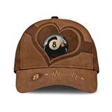 Maxcorners Billiard Classic Leather 3D Over Printed Cap