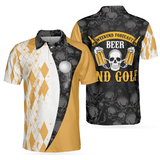 Max Corners Weekend Forecast Beer With Skeleton Men 3D Custom Polo Shirt