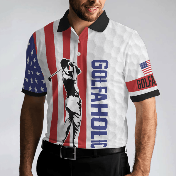 Max Corners Your Hole Is My Goal Golfaholic American Flag 3D Custom Polo Shirt