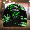 Maxcorners Custom Name Lava Skull Among Flowers Cap