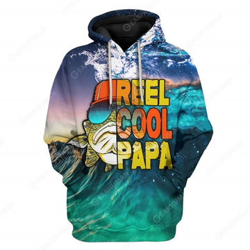Maxcorners Fishing Father Reel Cool Papa 3D Shirt