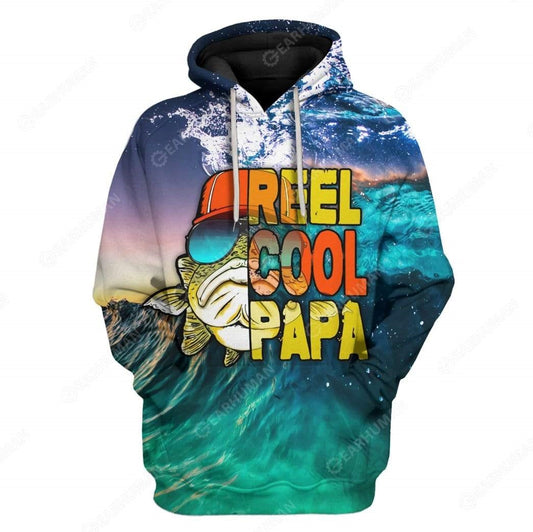 Maxcorners Fishing Father Reel Cool Papa 3D Shirt