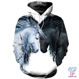 Maxcorners Love Horse 3D Printed Unisex Hoodie PT110103