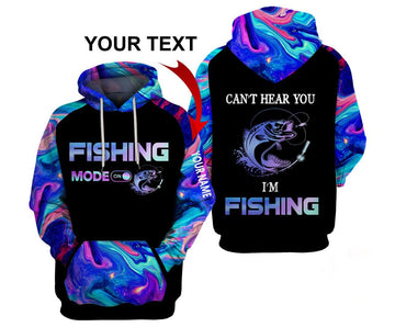 Maxcorners Fishing Mode Cant Hear You Im Fishing Personalized Name 3D Shirt